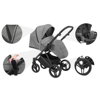 Kočárek KUNERT Lazzio Premium Silver, trojkombinace