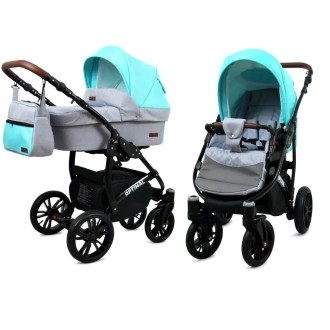 Kočárek BABYLUX Optimal ALU black  dvojkombinace
