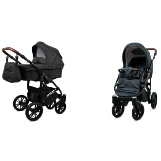 Kočárek BABYLUX Optimal ALU black  dvojkombinace