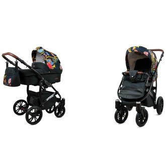 Kočárek BABYLUX Optimal ALU black  dvojkombinace