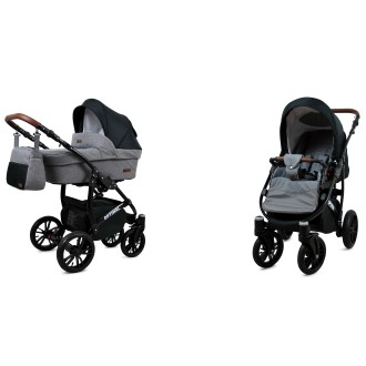 Kočárek BABYLUX Optimal ALU black  dvojkombinace