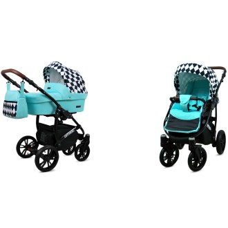 Kočárek BABYLUX Optimal ALU black  dvojkombinace