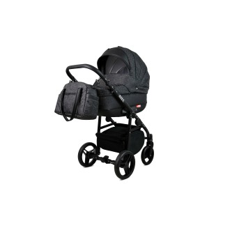 Kočárek BABYLUX AXEL Black + dárek trojkombinace