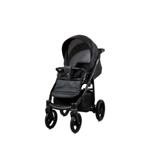 Kočárek BABYLUX AXEL Black + dárek trojkombinace