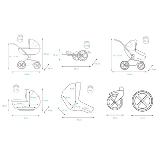 Kočárek BABYLUX MIRACLE trojkombinace