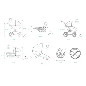 Kočárek BABYLUX AIR trojkombinace