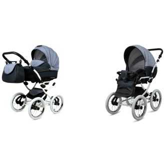 Kočárek Raf-pol BABYLUX Margaret White dvojkombinace - magic grey