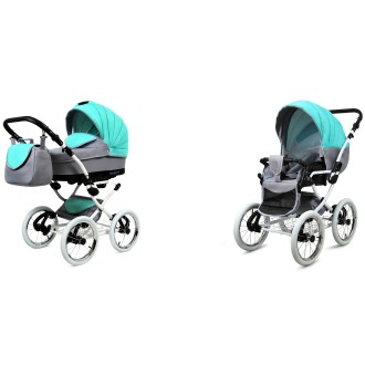 Kočárek Raf-pol BABYLUX Margaret White dvojkombinace - mint