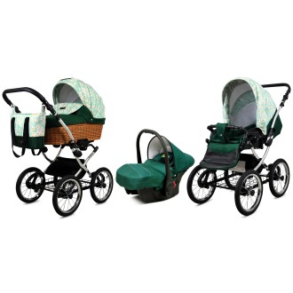 Kočárek Raf-pol BABYLUX Classic Silver trojkombinace