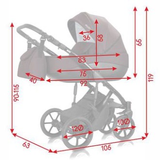 kočárek Milu Kids Bacio trojkombinace