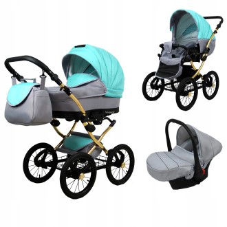 Kočárek BABYLUX Margaret Gold 4v1 - mint