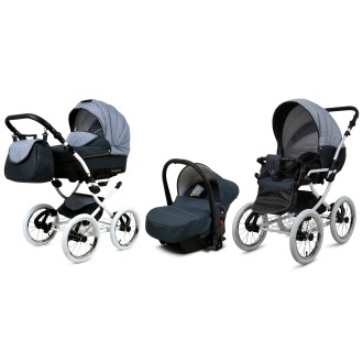Kočárek  BABYLUX Margaret White 4v1 - magic grey