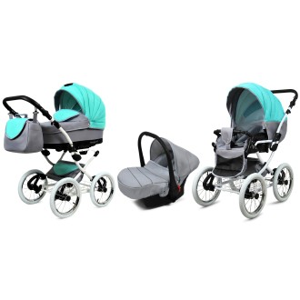 Kočárek  BABYLUX Margaret White 4v1 - mint