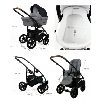 Kočárek BABYLUX Optimal ALU black  4v1