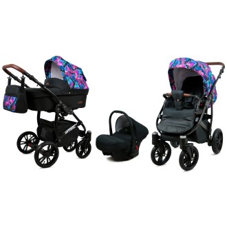 Kočárek BABYLUX Optimal ALU black  4v1