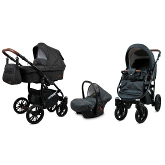 Kočárek BABYLUX Optimal ALU black  4v1