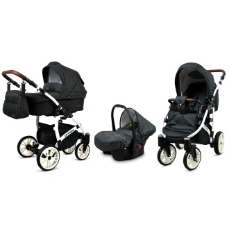 Kočárek BABYLUX Optimal ALU white 4v1