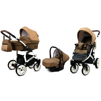 Kočárek BABYLUX Optimal ALU white 4v1