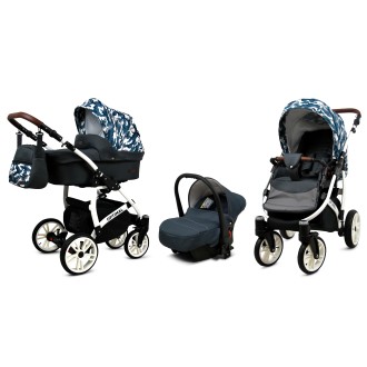 Kočárek BABYLUX Optimal ALU white 4v1