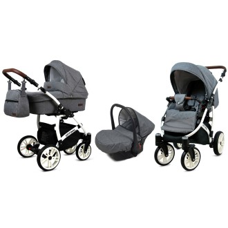 Kočárek BABYLUX Optimal ALU white 4v1