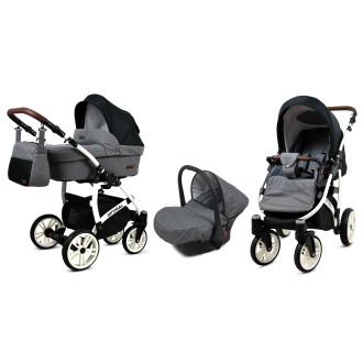 Kočárek BABYLUX Optimal ALU white 4v1