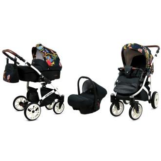 Kočárek BABYLUX Optimal ALU white 4v1