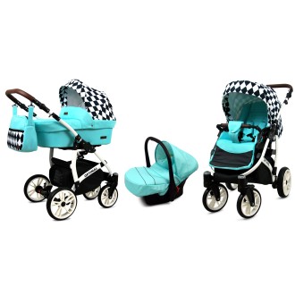 Kočárek BABYLUX Optimal ALU white 4v1