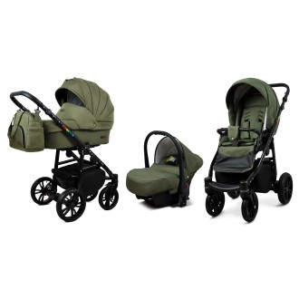Kočárek BABYLUX Colorlux black 4v1 - Olive