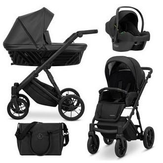 Kočárek KUNERT Ivento Black 4v1 - Black pearl Eco