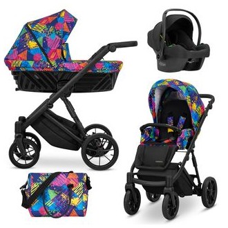 Kočárek KUNERT Ivento Black 4v1 - colors
