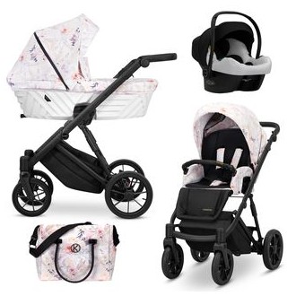 Kočárek KUNERT Ivento Black 4v1 - delicate flowers