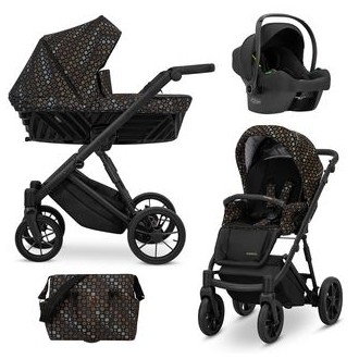 Kočárek KUNERT Ivento Black 4v1 - black style