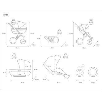 Kočárek KUNERT Arizo Premium, trojkombinace