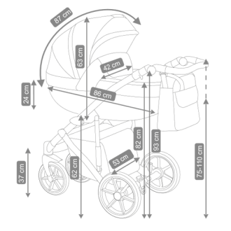 Dětský kočárek Camarelo Maggio dvojkombinace