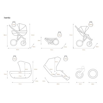 Hluboký kočárek KUNERT Ivento Glam