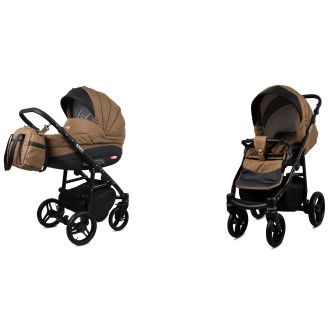 Kočárek BABYLUX AXEL Black + dárek dvojkombinace