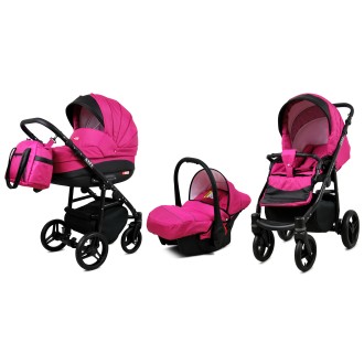 Kočárek BABYLUX AXEL Black + dárek trojkombinace