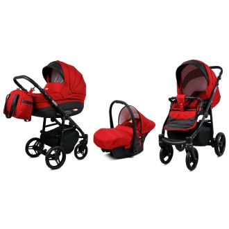 Kočárek BABYLUX AXEL Black + dárek trojkombinace