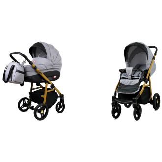 Kočárek BABYLUX AXEL Gold + dárek dvojkombinace - Silver