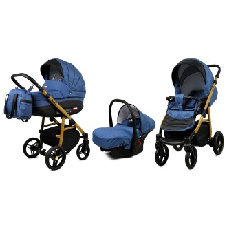 Kočárek BABYLUX AXEL Gold + dárek trojkombinace