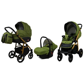 Kočárek BABYLUX AXEL Gold + dárek trojkombinace