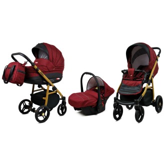 Kočárek BABYLUX AXEL Gold + dárek trojkombinace
