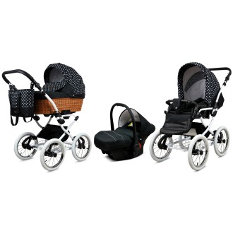 Kočárek Raf-pol BABYLUX Classic White trojkombinace