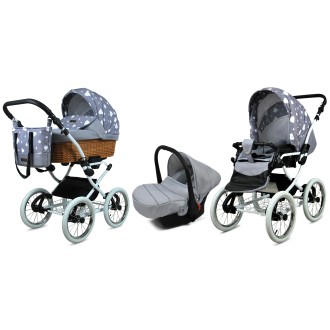 Kočárek Raf-pol BABYLUX Classic White trojkombinace