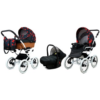 Kočárek Raf-pol BABYLUX Classic White trojkombinace