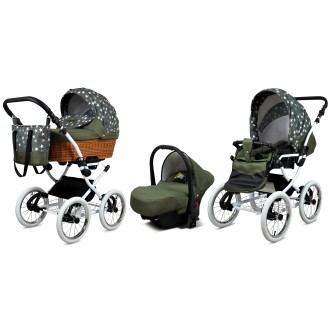 Kočárek Raf-pol BABYLUX Classic White trojkombinace