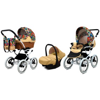 Kočárek Raf-pol BABYLUX Classic White trojkombinace