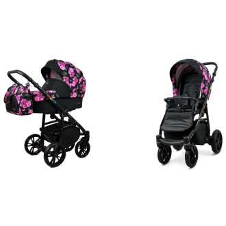 Kočárek BABYLUX Colorlux black dvojkombinace