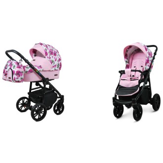 Kočárek BABYLUX Colorlux black dvojkombinace