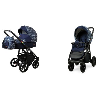 Kočárek BABYLUX Colorlux black dvojkombinace